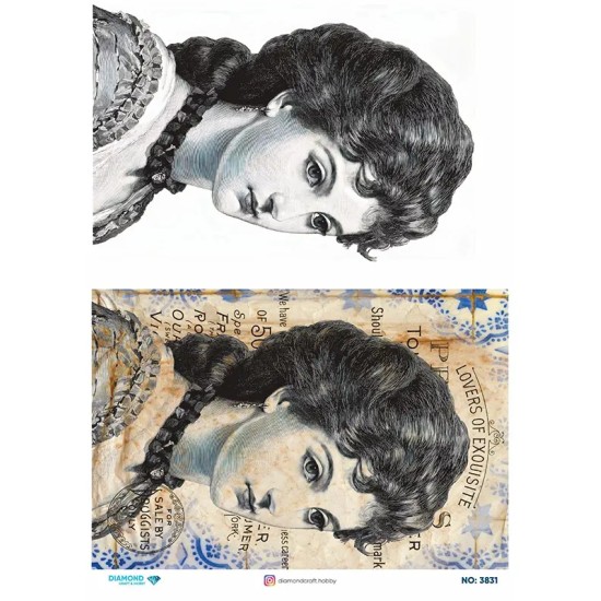 3831 Diamond Pirinç Dekopaj Kağıdı 30x42cm