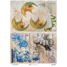3837 Diamond Pirinç Dekopaj Kağıdı 30x42cm