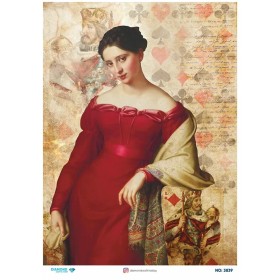 3839 Diamond Pirinç Dekopaj Kağıdı 30x42cm