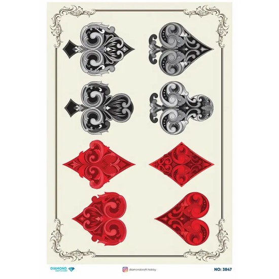 3847 Diamond Pirinç Dekopaj Kağıdı 30x42cm