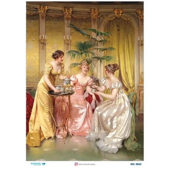 3863 Diamond Pirinç Dekopaj Kağıdı 30x42cm