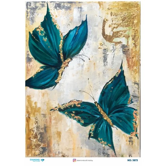 3873 Diamond Pirinç Dekopaj Kağıdı 30x42cm