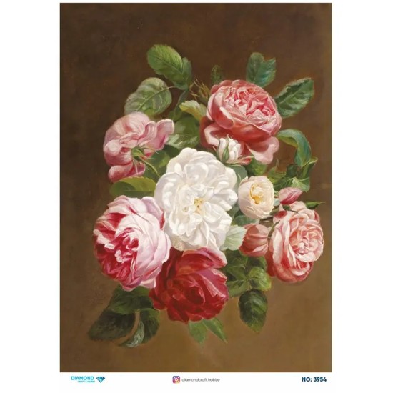 3954 Diamond Pirinç Dekopaj Kağıdı 30x42cm
