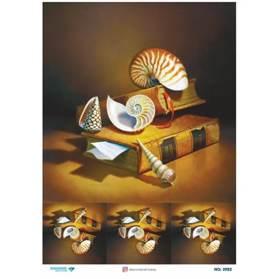 3983 Diamond Pirinç Dekopaj Kağıdı 30x42cm