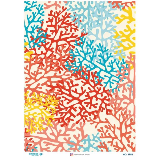 3992 Diamond Pirinç Dekopaj Kağıdı 30x42cm