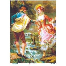 7607 Diamond Pirinç Dekopaj Kağıdı 30x42cm