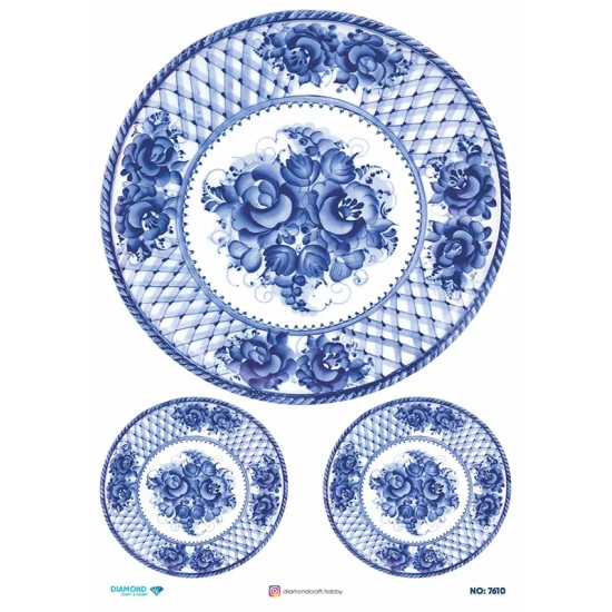 7610 Diamond Pirinç Dekopaj Kağıdı 30x42cm