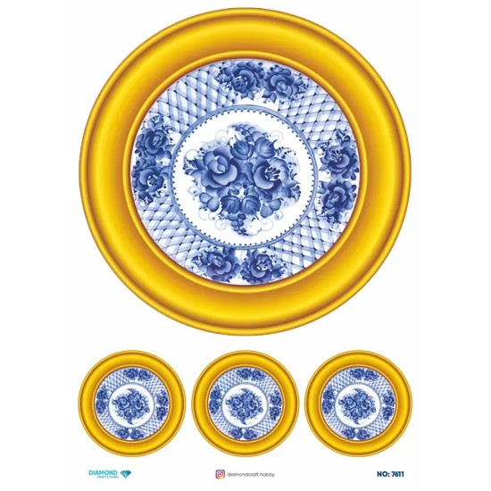 7611 Diamond Pirinç Dekopaj Kağıdı 30x42cm