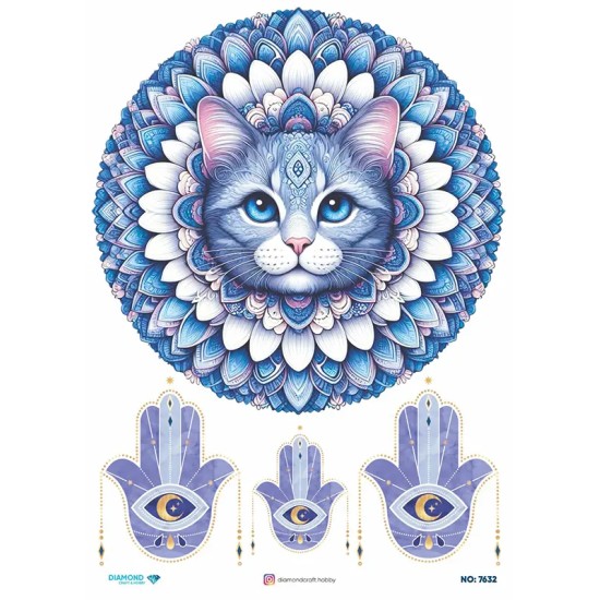 7632 Diamond Pirinç Dekopaj Kağıdı 30x42cm