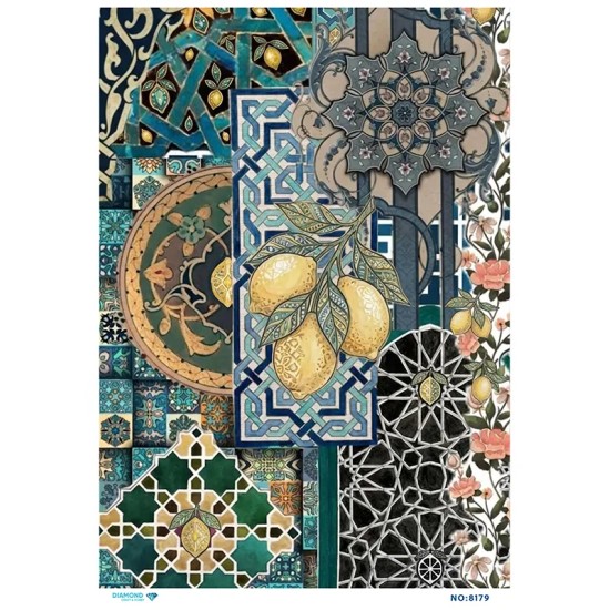 8179 Diamond Pirinç Dekopaj Kağıdı 30x42cm