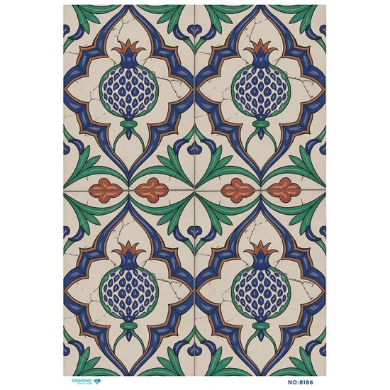 8186 Diamond Pirinç Dekopaj Kağıdı 30x42cm