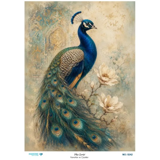 8242 Diamond Pirinç Dekopaj Kağıdı Plus Serisi 30x42cm
