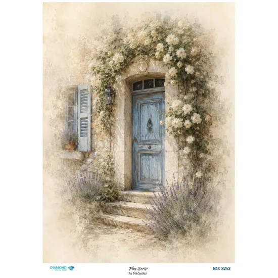 8252 Diamond Pirinç Dekopaj Kağıdı Plus Serisi 30x42cm