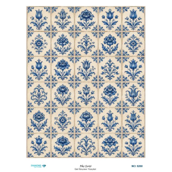 8260 Diamond Pirinç Dekopaj Kağıdı Plus Serisi 30x42cm