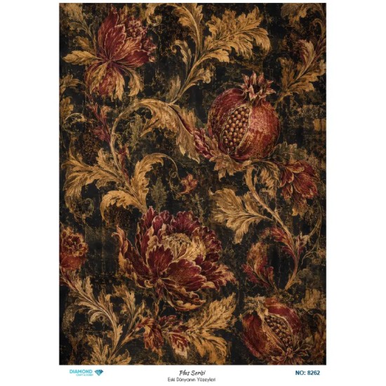 8262 Diamond Pirinç Dekopaj Kağıdı Plus Serisi 30x42cm