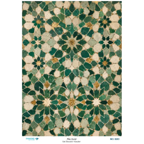 8263 Diamond Pirinç Dekopaj Kağıdı Plus Serisi 30x42cm