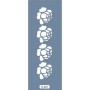 K10 6x20 Bordür Model Çiçek Stencil