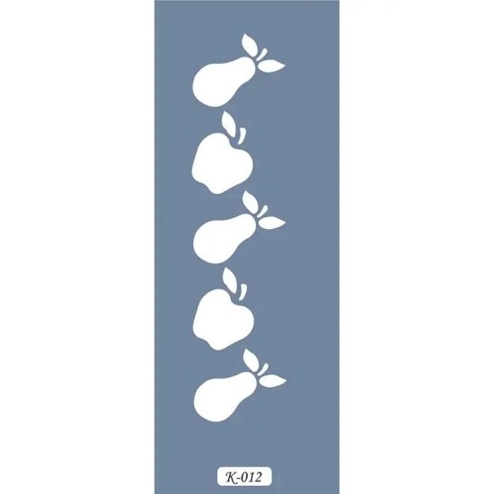 K12 6x20 Bordür Model Meyve Stencil