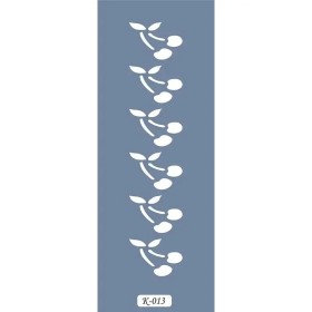 K13 6x20 Bordür Model Yaprak Desen Stencil