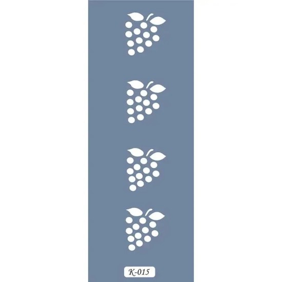 K15 6x20 Bordür Model Üzüm Stencil