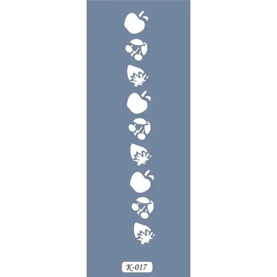 K17 6x20 Bordür Model Meyve Stencil