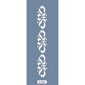 K20 6x20 Bordür Model Floral Desen Stencil