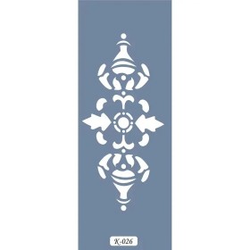 K26 6x20 Bordür Model Çiçek Desenli Stencil