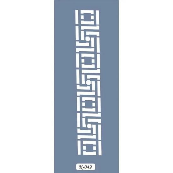 K49 6x20 Bordür Model Geometrik Bordür Stencil