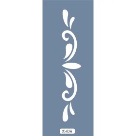 K56 6x20 Bordür Model Floral Desen Stencil