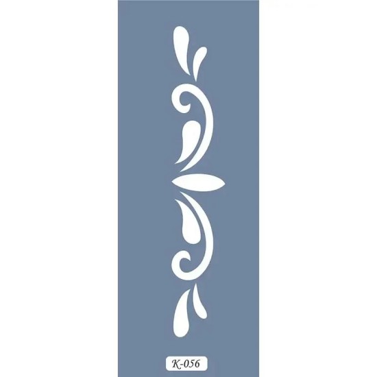 K56 6x20 Bordür Model Floral Desen Stencil