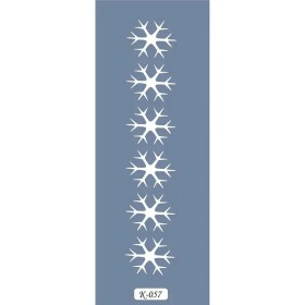 K57 6x20 Bordür Model Kar Tanesi Stencil