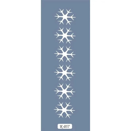 K57 6x20 Bordür Model Kar Tanesi Stencil