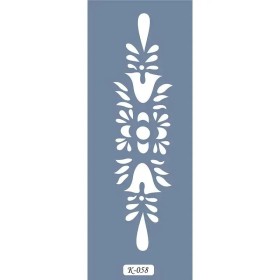 K58 6x20 Bordür Model Çiçek Desenli Stencil