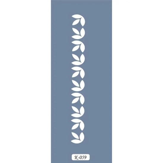 K59 6x20 Bordür Model Yaprak Stencil
