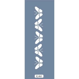 K63 6x20 Bordür Model Kelebek Şerit Stencil