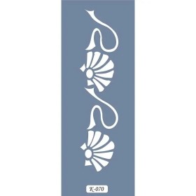 K70 6x20 Bordür Model Çiçek Motif Stencil