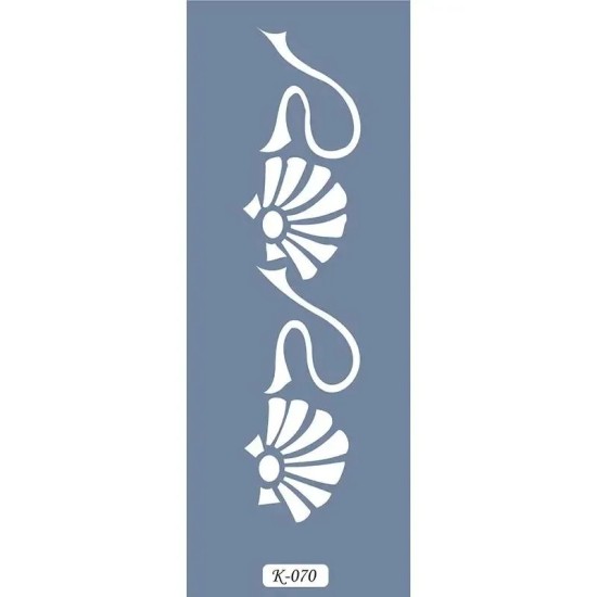 K70 6x20 Bordür Model Çiçek Motif Stencil