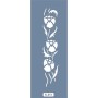 K74 6x20 Bordür Model Çiçekli Yaprak Stencil