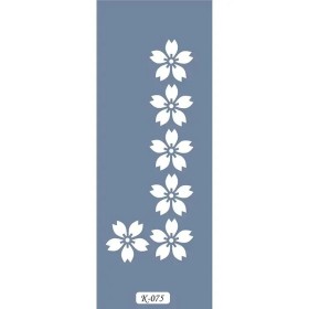K75 6x20 Bordür Model Çiçek Stencil