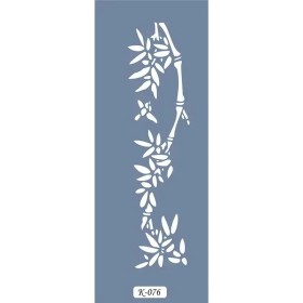 K76 6x20 Bordür Model Bambu Dalı Stencil