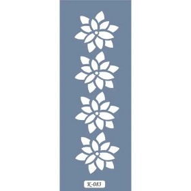 K83 6x20 Bordür Model Çiçek Desen Stencil