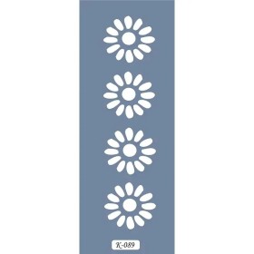 K89 6x20 Bordür Model Papatya Stencil