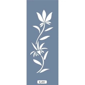 K95 6x20 Bordür Model Çiçek ve Yaprak Stencil
