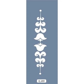 K99 6x20 Bordür Model Çiçek Motif Stencil
