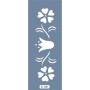 K100 6x20 Bordür Model Çiçek ve Yaprak Stencil