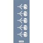 K106 6x20 Bordür Model Çiçek Deseni Stencil