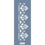 K112 6x20 Bordür Model Çiçek Desenli Stencil