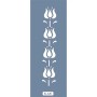 K126 6x20 Bordür Model Çiçek Desen Stencil