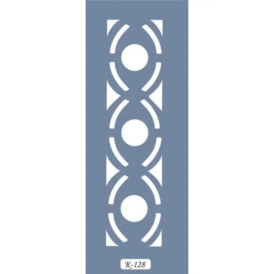 K128 6x20 Bordür Model Geometrik Simetri Stencil