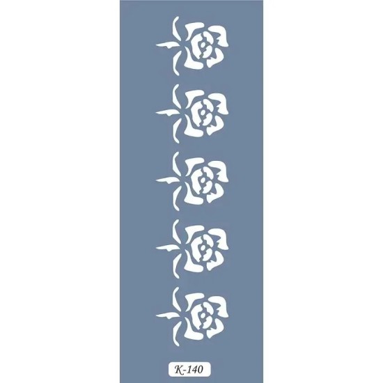 K140 6x20 Bordür Model Çiçek Stencil